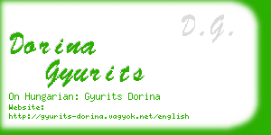 dorina gyurits business card